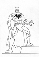 batman encre dessin tutoriel super-héros